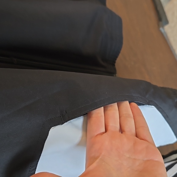 Adidas Black and White Striped Full Zip Track Jacket, Size Large - Picture 4 of 12